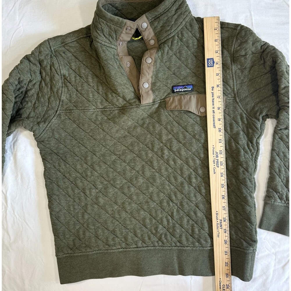 Patagonia Organic Cotton Quilt Snap-T Pullover Men's Size S Small Green - Picture 6 of 16